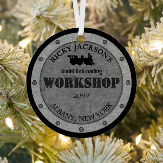 Model Railroading Workshop Ornament