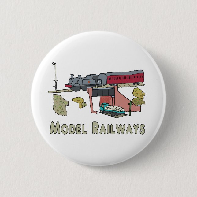 Model Railways 2 Inch Round Button (Front)
