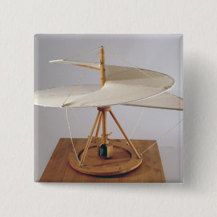 Model reconstruction of da Vinci's design 2 Inch Square Button