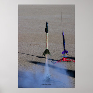 Model Rocket Blast-off Poster