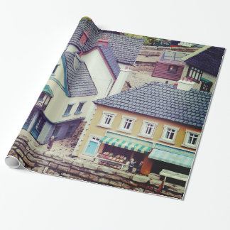Model Seaside Buildings Wrapping Paper