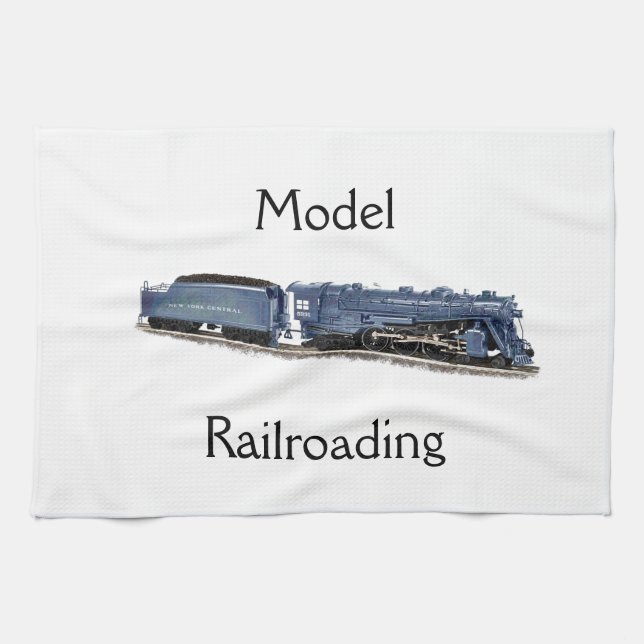 Model Steam Locomotive Kitchen Towel (Horizontal)