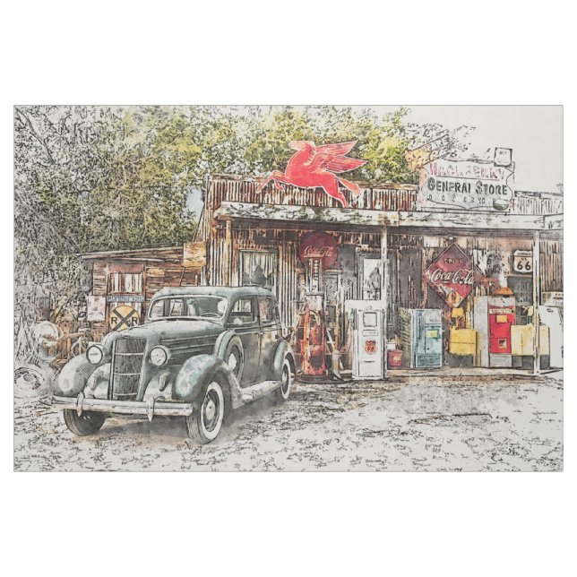 Model T & General Store Vintage Fabric (Fat Quarter)