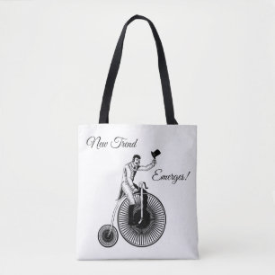 Model T Penny Farthing Classic Black and White Tote Bag