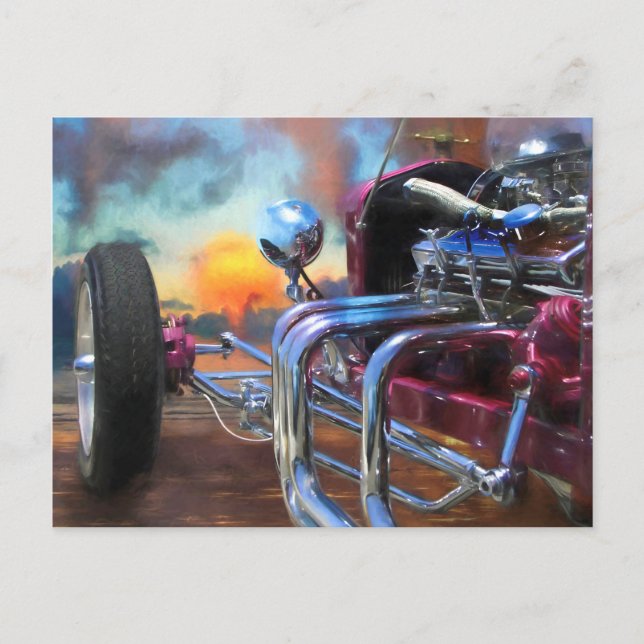 Model T Roadster BEACH SUNSET DREAMS Postcard (Front)
