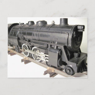 Model Train Engine Postcard