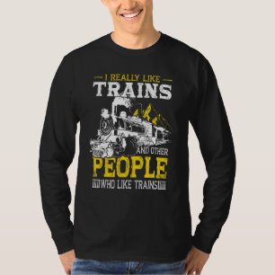 Model Train Layout Apparel Railway Locomotive Rai T-Shirt