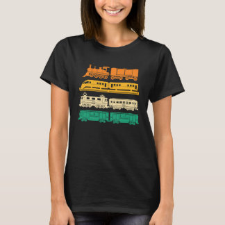 Model Train Railroad Train Retro Locomotive Train T-Shirt