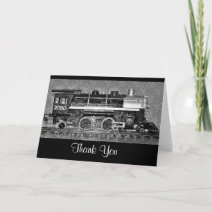Model Train Thank You Card