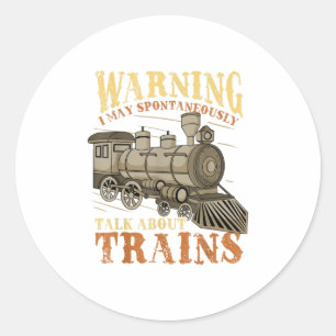 Model Trains Train Model Trainspotting Classic Round Sticker