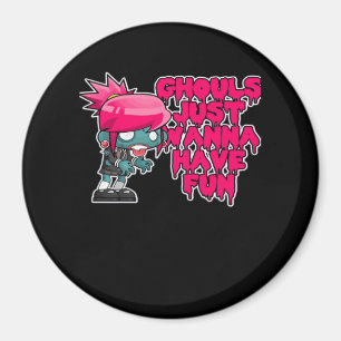 Model Vintage Photograp Ghouls Just To Have Fun A Magnet
