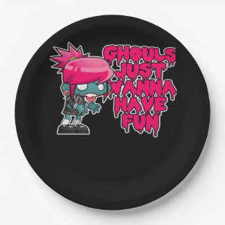 Model Vintage Photograp Ghouls Just To Have Fun A Paper Plate