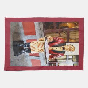Model waiter kitchen towel