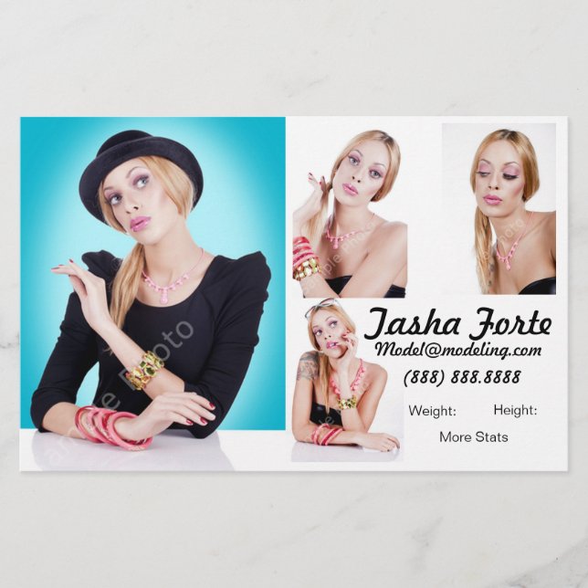 Model Zed Comp Cards (Front)