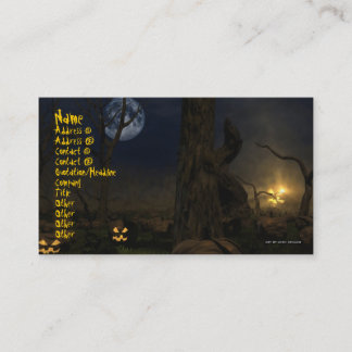 Modèle 2009 de carte de visite de Halloween