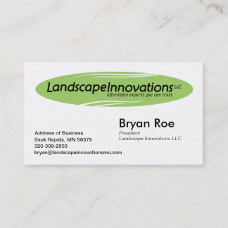 Modèle 2 de carte de visite d'innovations de