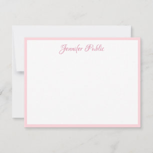 Modèle à la mode de la bordure rose blanche