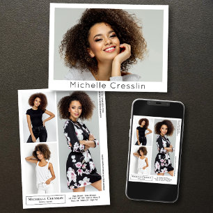 Modèle Acteur 4 Photo Deux faces Modèle carte Zed