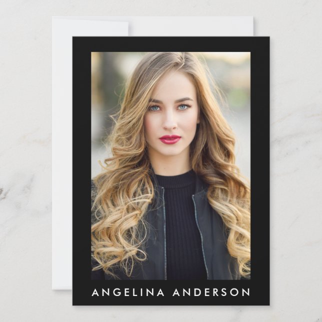 Modèle Acteur Photo Professionnel Carte Comp Noir (Devant)