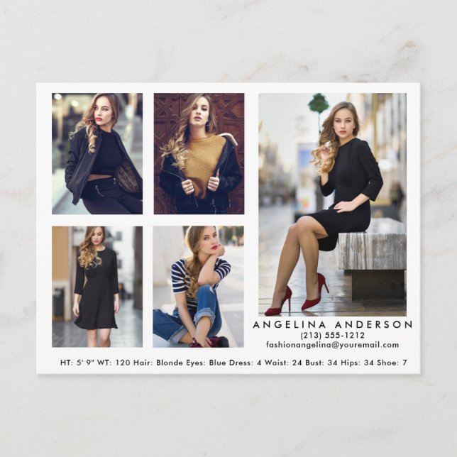 Modèle Actor 5 Carte postale Comp Carte postale Wh (Devant)