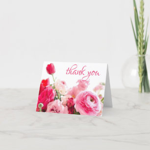 Modèle aquarelle Merci écriture manuscrite roses