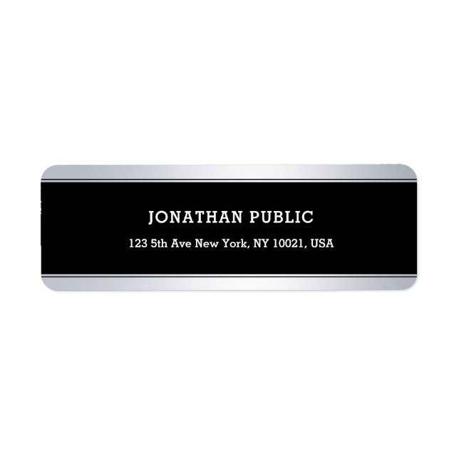 Modèle Arrière - plan argenté noir sophistiqué (Devant)