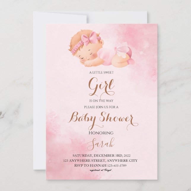Modèle baby shower Invitation (Devant)