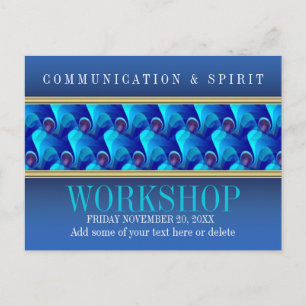 Modèle bleu moderne d'invitation d'atelier