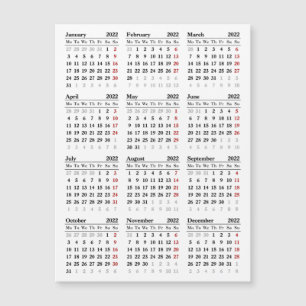 modèle calendrier 2022