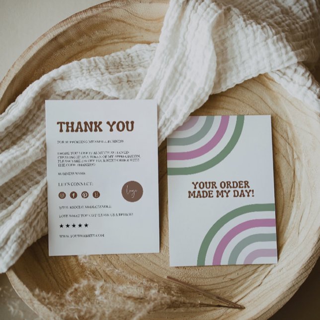 MODÈLE CARTE DE REMERCIEMENTS PME (Small Business Thank You Card template)