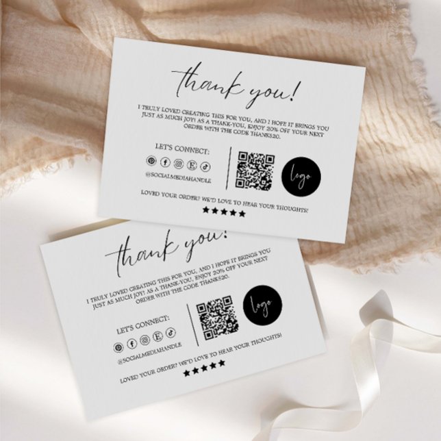 MODÈLE CARTE DE REMERCIEMENTS PME (Small Business Thank You Card Template)