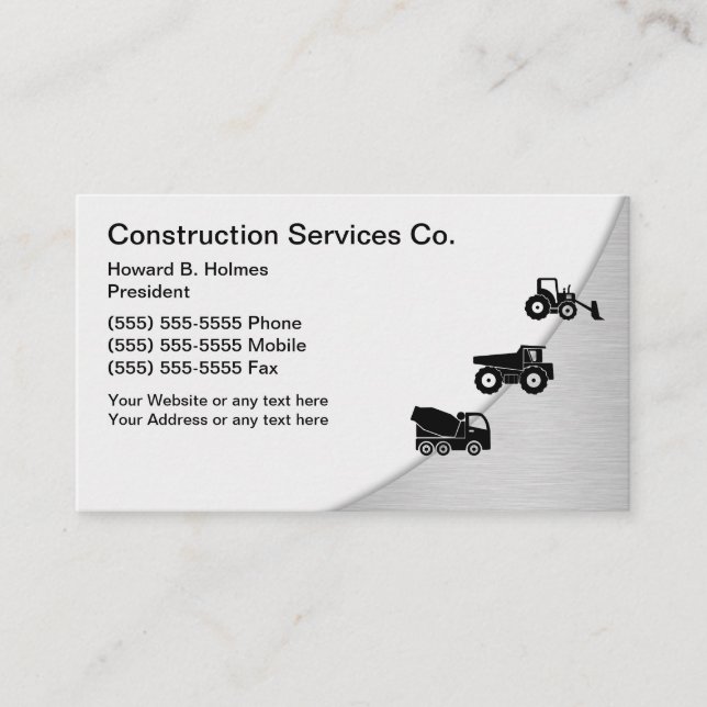 Modèle Carte de visite de construction (Devant)