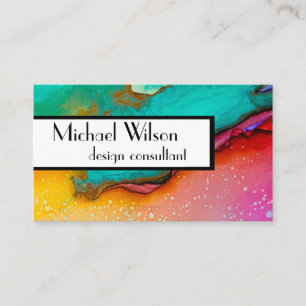modèle carte de visite design aquarelle personnali