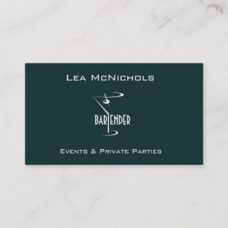 Modèle Carte de visite du barman Martini