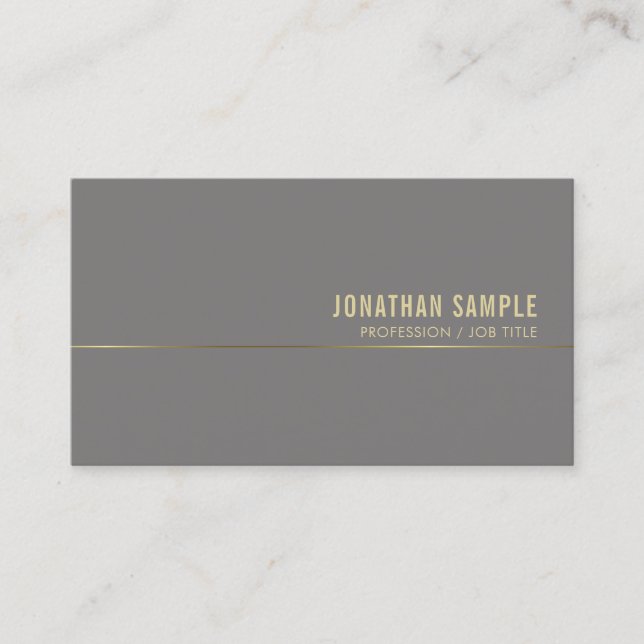 Modèle Carte de visite Gold Professional Élégant (Devant)