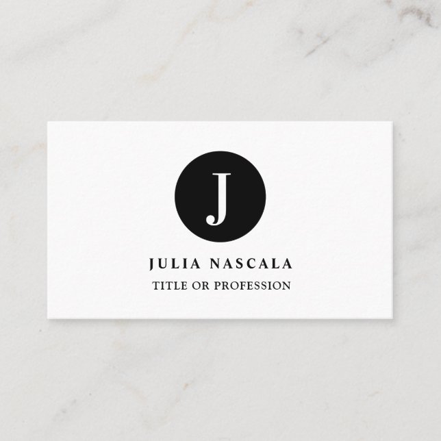 Modèle Carte de visite moderne noir et blanc (Devant)