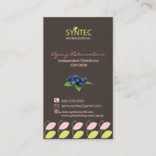 Modèle carte de visite pour Syntec Nutraceutical