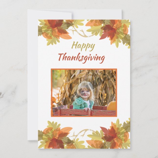 Modèle Carte photo de Thanksgiving (Devant)