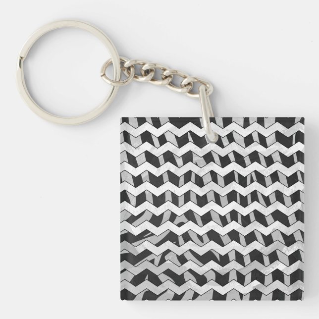 Modèle Chevron noir et gris Zebra (Devant)