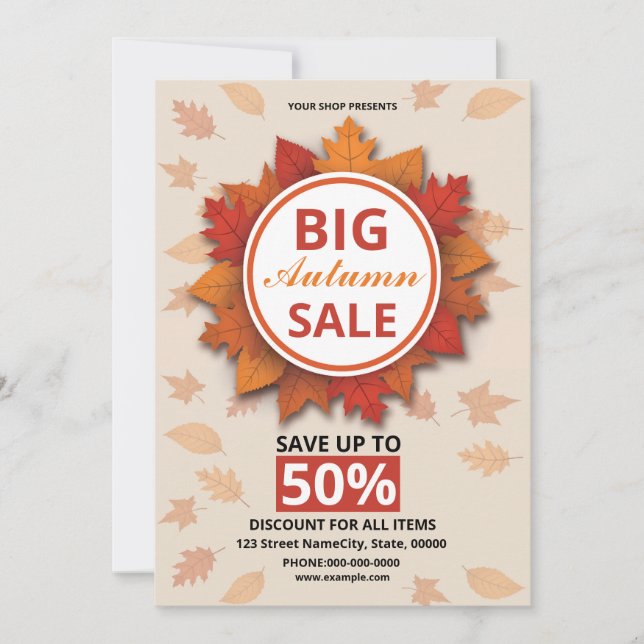 Modèle circulaire de vente automne/automne (Devant)
