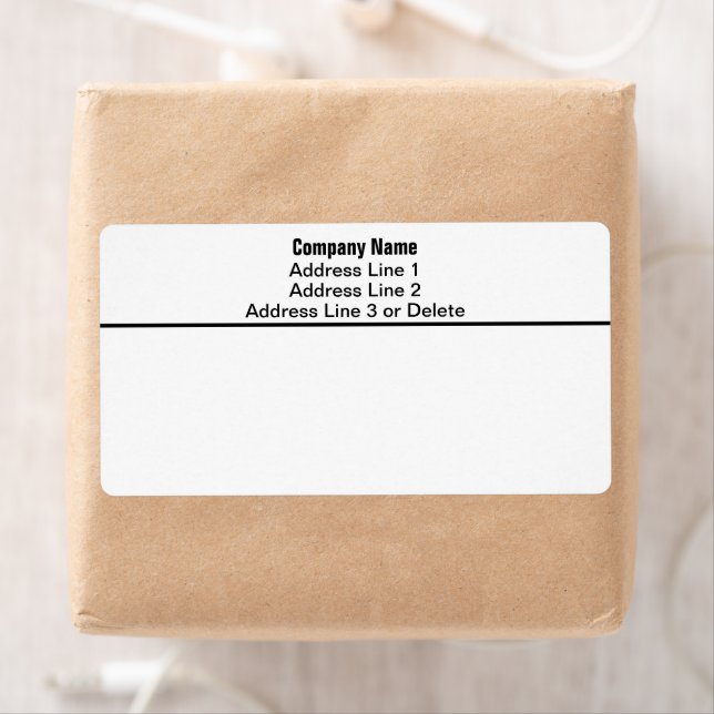 Modèle d'adresse de retour pour affaires noir et b (En situation)
