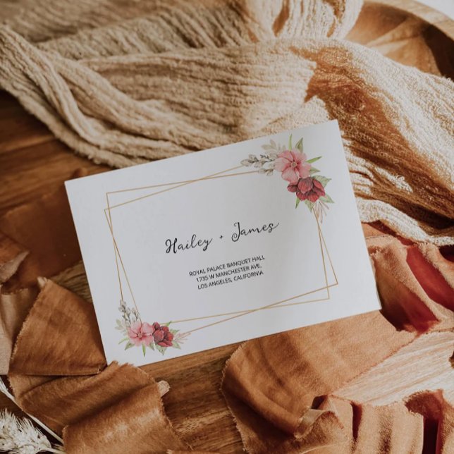 Modèle d'adresse du Mariage rose (Rose Wedding Envelope Address Template)