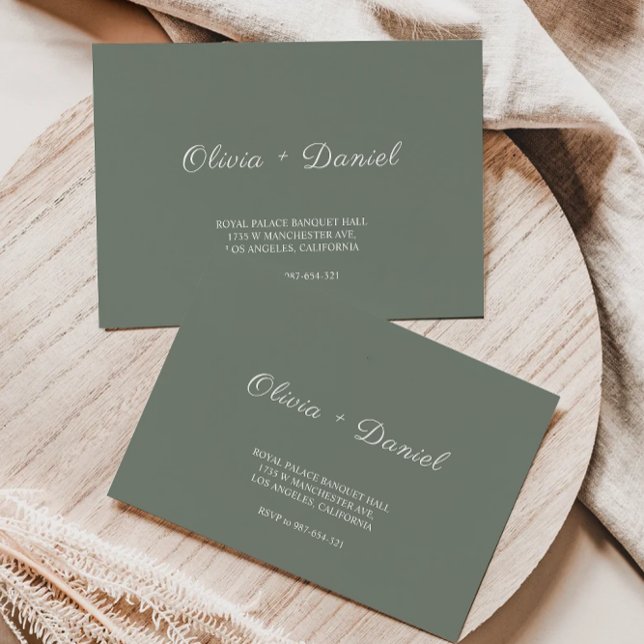Modèle d'adresse Mariage Sage Green (Sage Green Wedding Envelope Address Template)