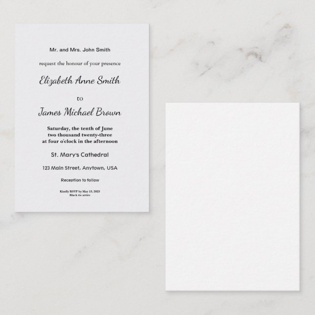 Modèle d'Affiche de bienvenue blanc minimaliste (Devant / Derrière)