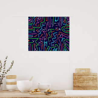 Modèle d'âge spatial - Impression Abstraite