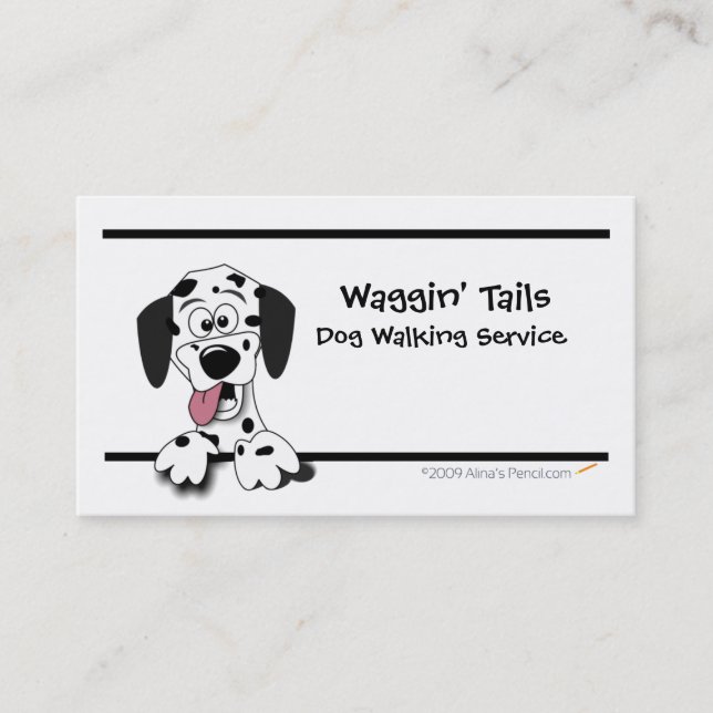 Modèle dalmatien de carte de visite de chien de (Devant)