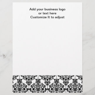 Modèle Damas noir 1 Vintage Floral