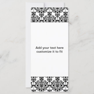 Modèle Damas noir 1 Vintage Floral