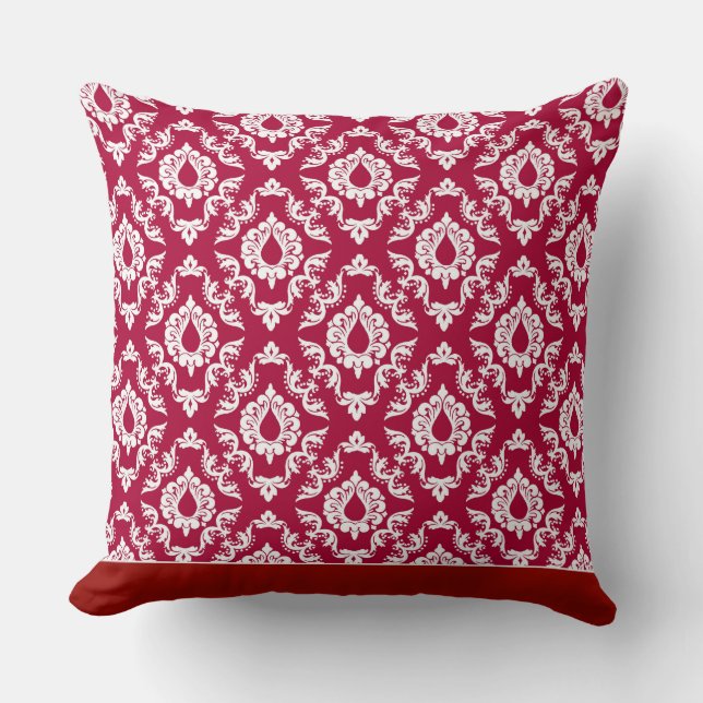 Modèle Damask moderne Coussin rouge 2 - CH9 (Recto)