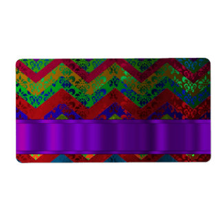 Modèle damassé en chevron coloré